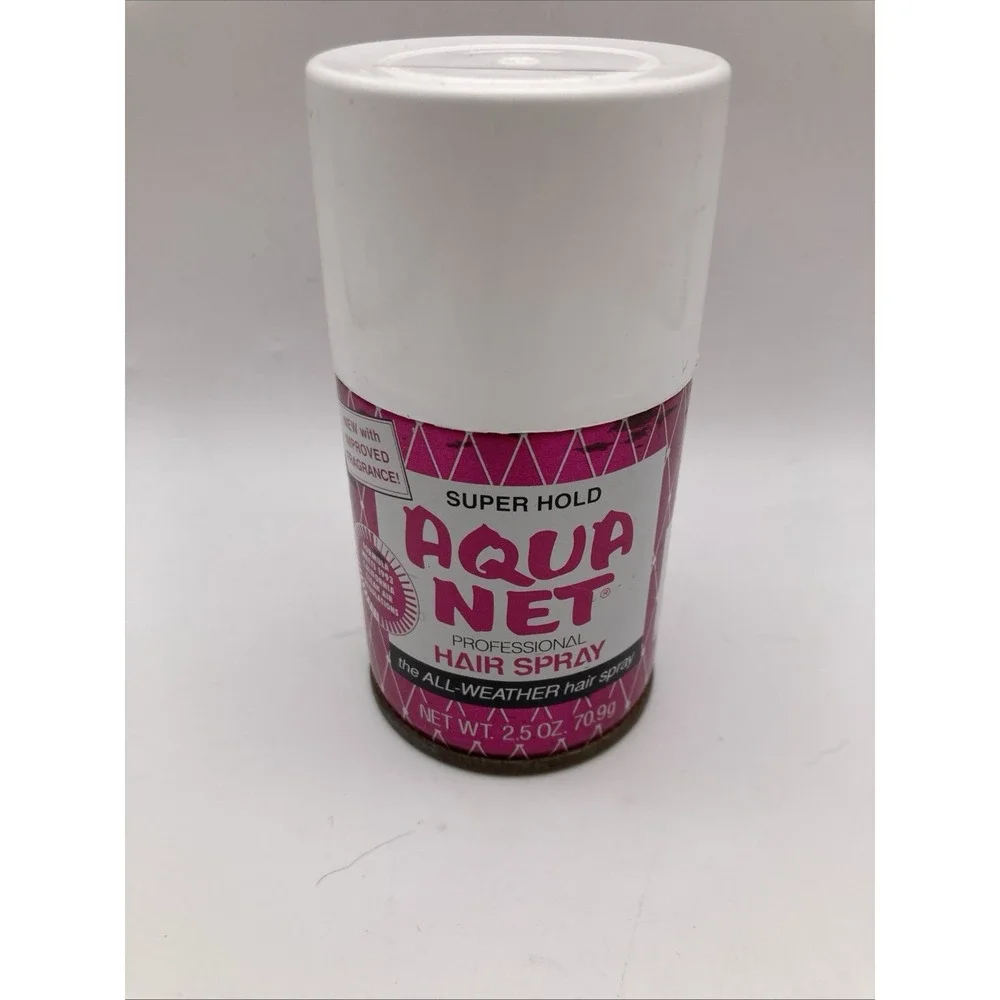 Aqua Net Hairspray Super Hold - VINTAGE 2.5 oz NEW Pink Can - Faberge - NEW FULL